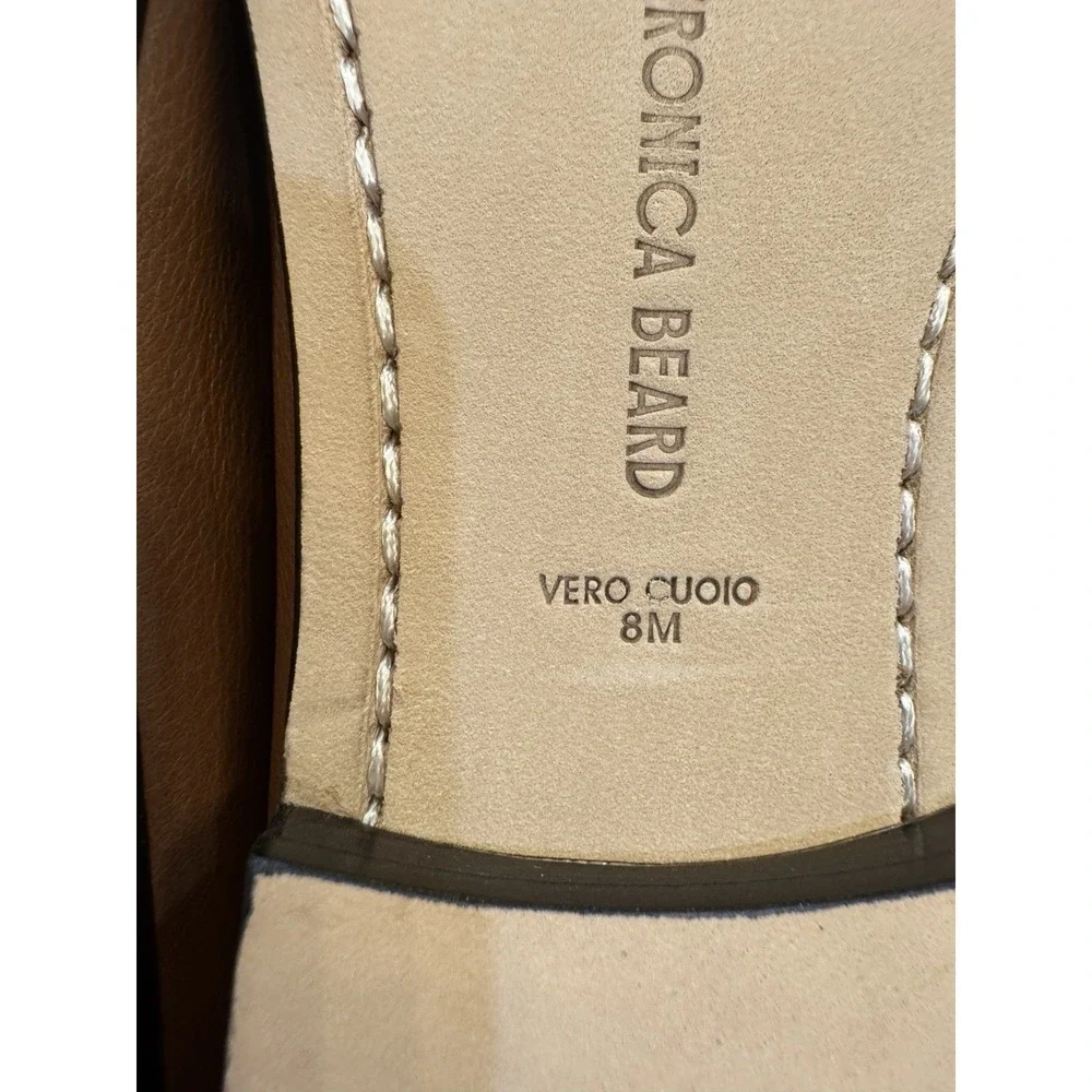 Veronica Beard Penny-2 leather loafers in a two-tone caramel and lily Size 8 - Picture 8 of 11